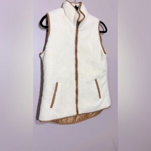 Chestnut Cream Sherpa Vest